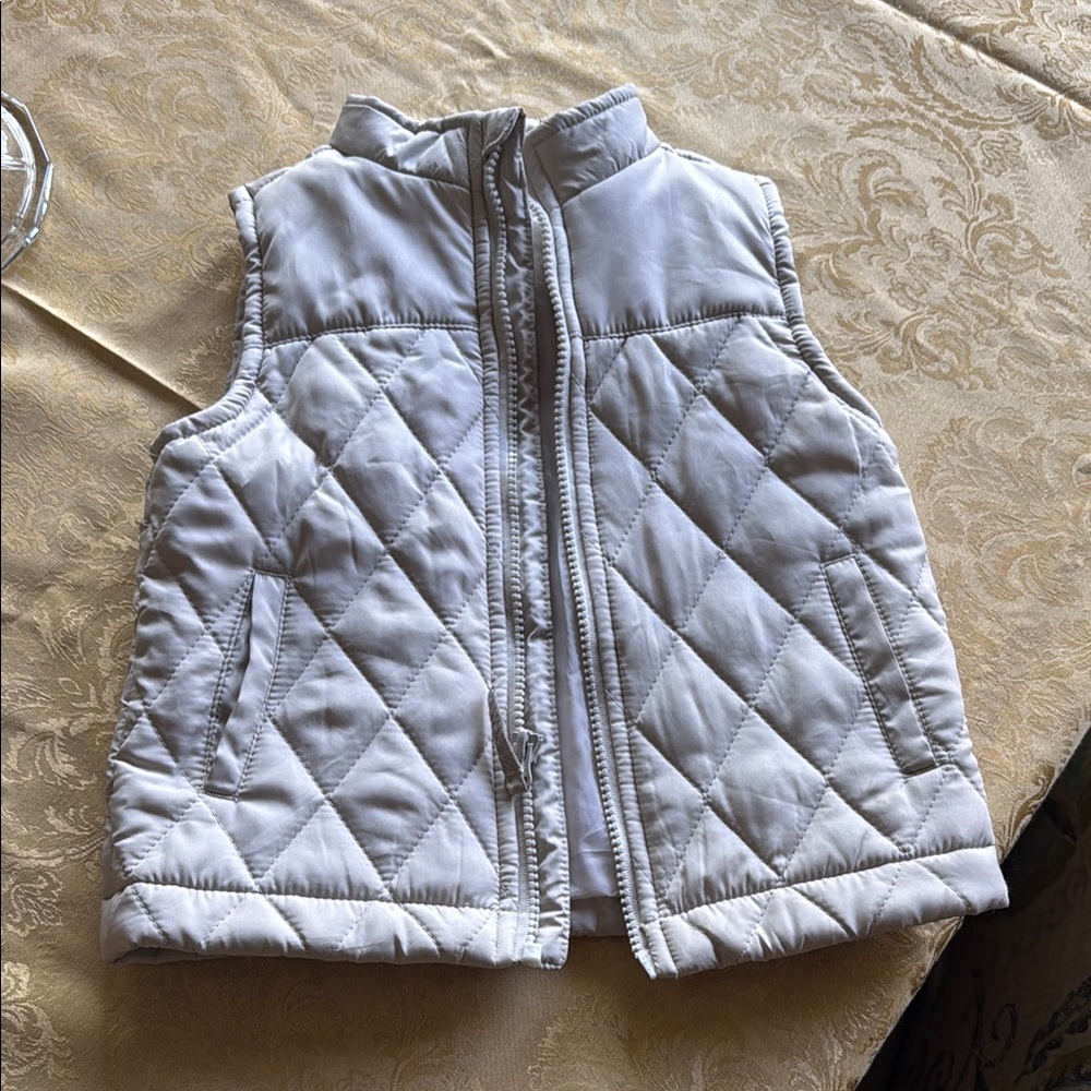 White Quilted Vest